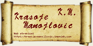Krasoje Manojlović vizit kartica